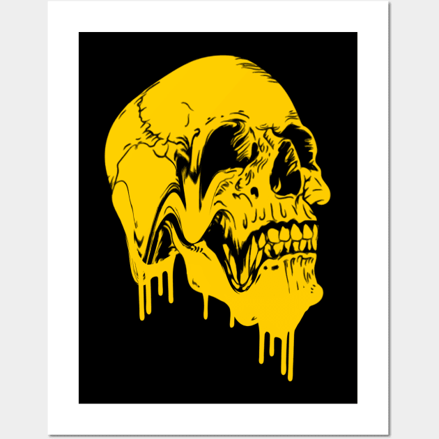 Dripping Skull Wall Art by giovanniiiii